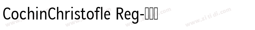 CochinChristofle Reg字体转换